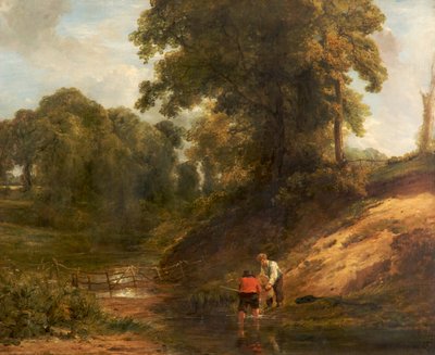 Niños pescando, 1824 de William Collins